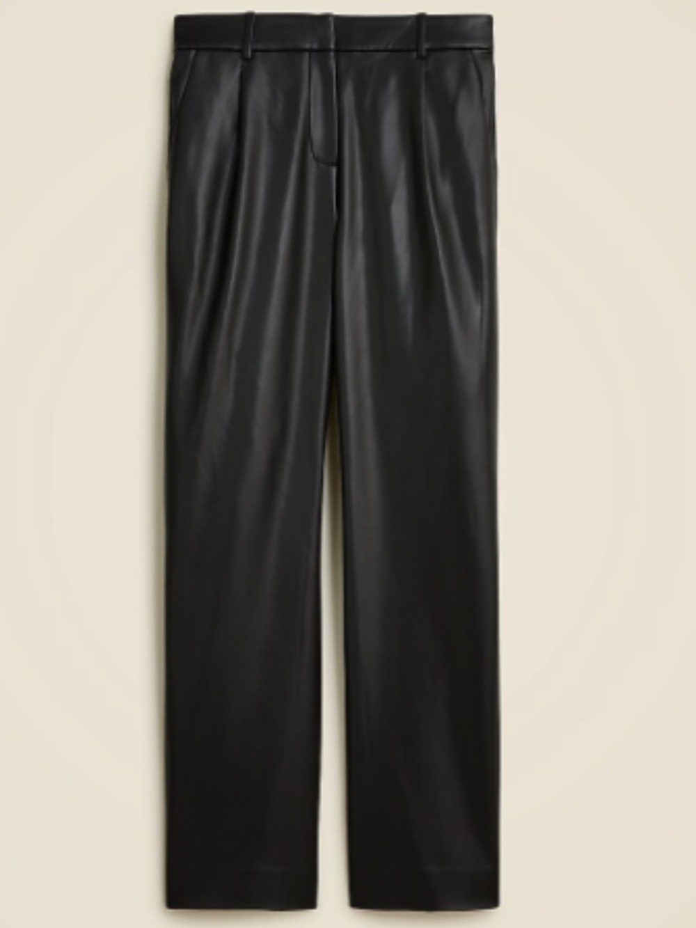 J.Crew Faux Leather Essential Straight Pants Size 10 Black